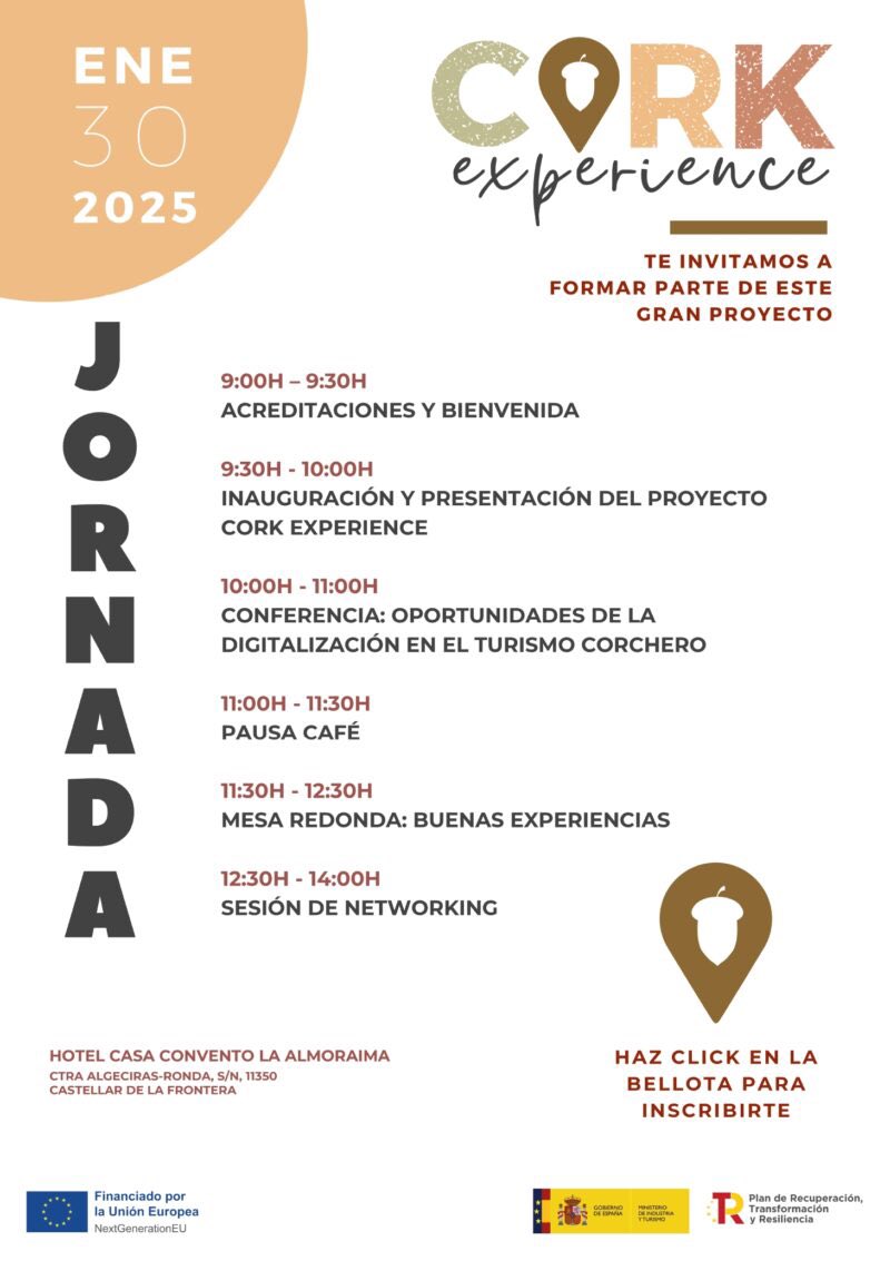 RETECORK's tweet image. Jornada sobre las oportunidades de la digitalización en el turismo corchero. ¿Formas parte del sector turística en cualquiera de sus ámbitos o del sector del corcho?

¡Allí nos vemos 🌳!

➡️ retecork.org/el-corcho-como…