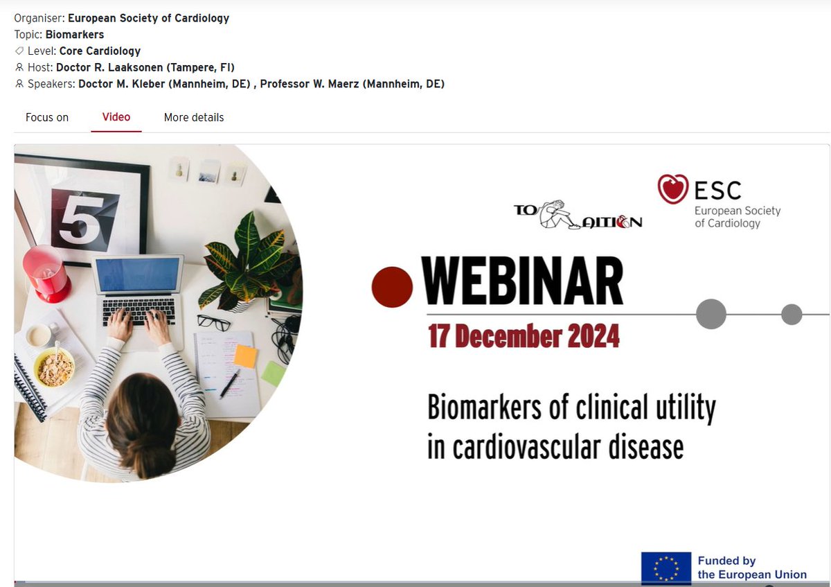 AitionTo's tweet photo. 🌟Highlights from the 6th TO_AITION Webinar!
Hosted by Dr. Reijo Laaksonen (Tampere University), featured top experts exploring biomarkers of clinical utility in CVD  
🎤 Speakers: Dr. Marcus Kleber  &amp;  Prof. Winfried März (@unimedizinma)  
Missed it? 📽️https://t.co/56peLZksq8 https://t.co/U0SMUomLQ1