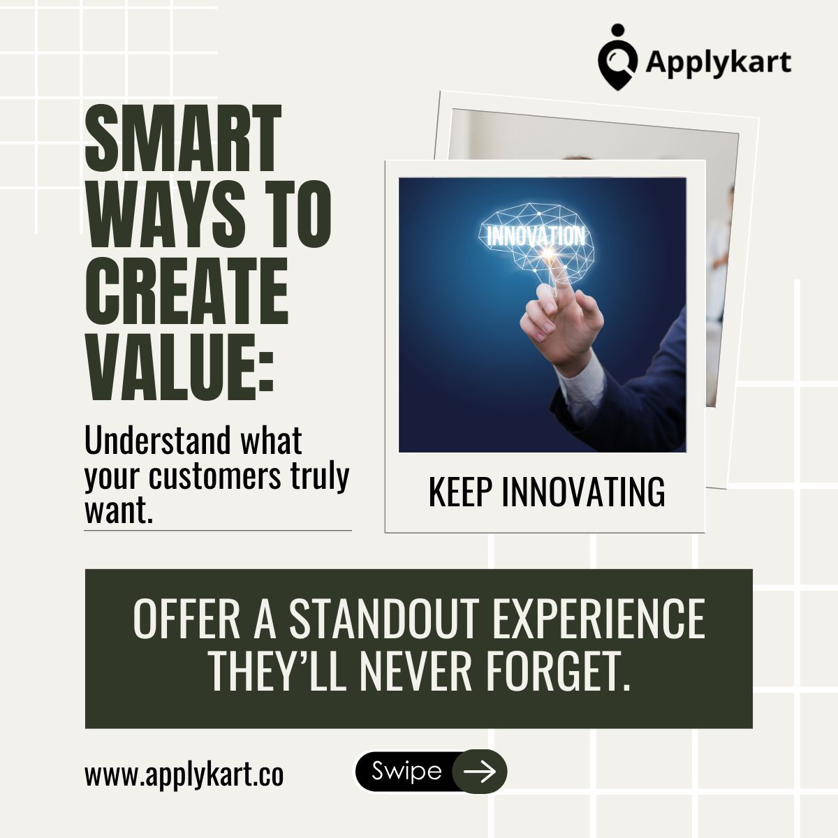 APPLYKART's tweet image. Adding value isn’t just a buzzword—it’s the heart of customer success. Solve real problems, improve lives, and deliver impact. 🚀

#CustomerSuccess #Innovation #ValueCreation #CustomerExperience #Marketing #Startups #FutureSkills #ApplyKartInsights #DigitalMarketing #Creativity