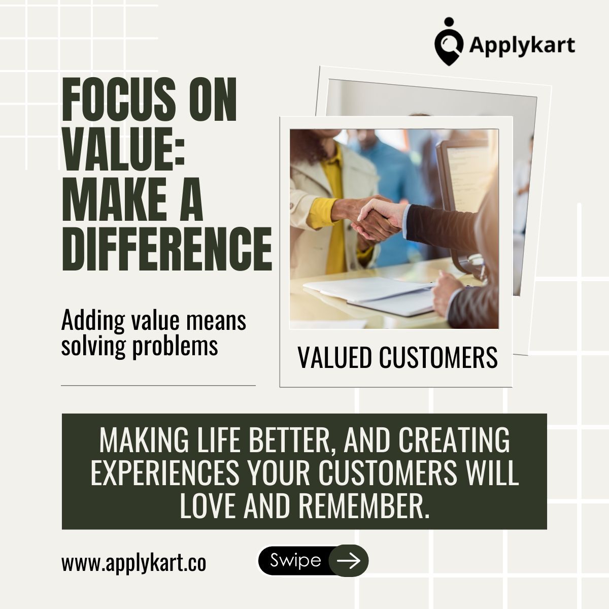 APPLYKART's tweet image. Adding value isn’t just a buzzword—it’s the heart of customer success. Solve real problems, improve lives, and deliver impact. 🚀

#CustomerSuccess #Innovation #ValueCreation #CustomerExperience #Marketing #Startups #FutureSkills #ApplyKartInsights #DigitalMarketing #Creativity