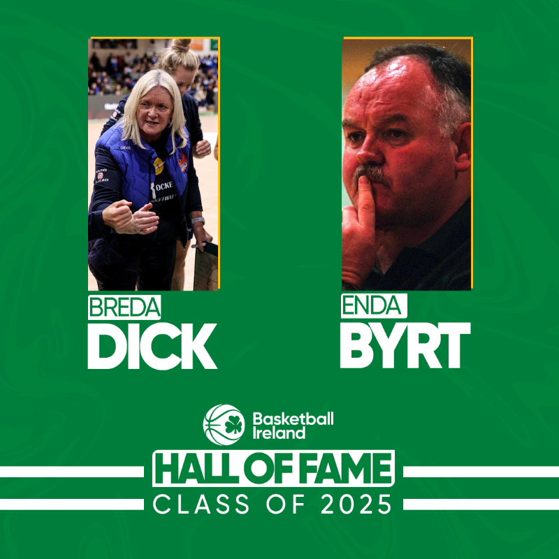 BballIrl's tweet photo. Your Basketball Ireland Hall of Fame Class of 2️⃣0️⃣2️⃣5️⃣ ⭐️
Congratulations to Breda Dick and Enda Byrt on their induction, which will take place on Saturday, May 17th at the Basketball Ireland Annual Awards.
#HOF25 | #IrishBasketball