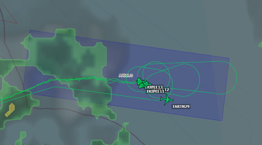 Andyyyyrrrr's tweet photo. 09:45 TARTAN 29 RAF KC2 Voyager (a330mrtt)
+ TRIPLEX 11 flt x3 Eurofighter Typhoon FGR.4's
T29 Operating in Towline 8 (AARA 8) To Provide fuel for Training.
Now Working with TRIPLEX flt.
Boom Frequency Today is 264.925
#TARTN29 #TRIPLE11 #TRIPLE12 #TRIPLE13
29: #ZZ337
11: #ZK319 https://t.co/brtYwx3SK2