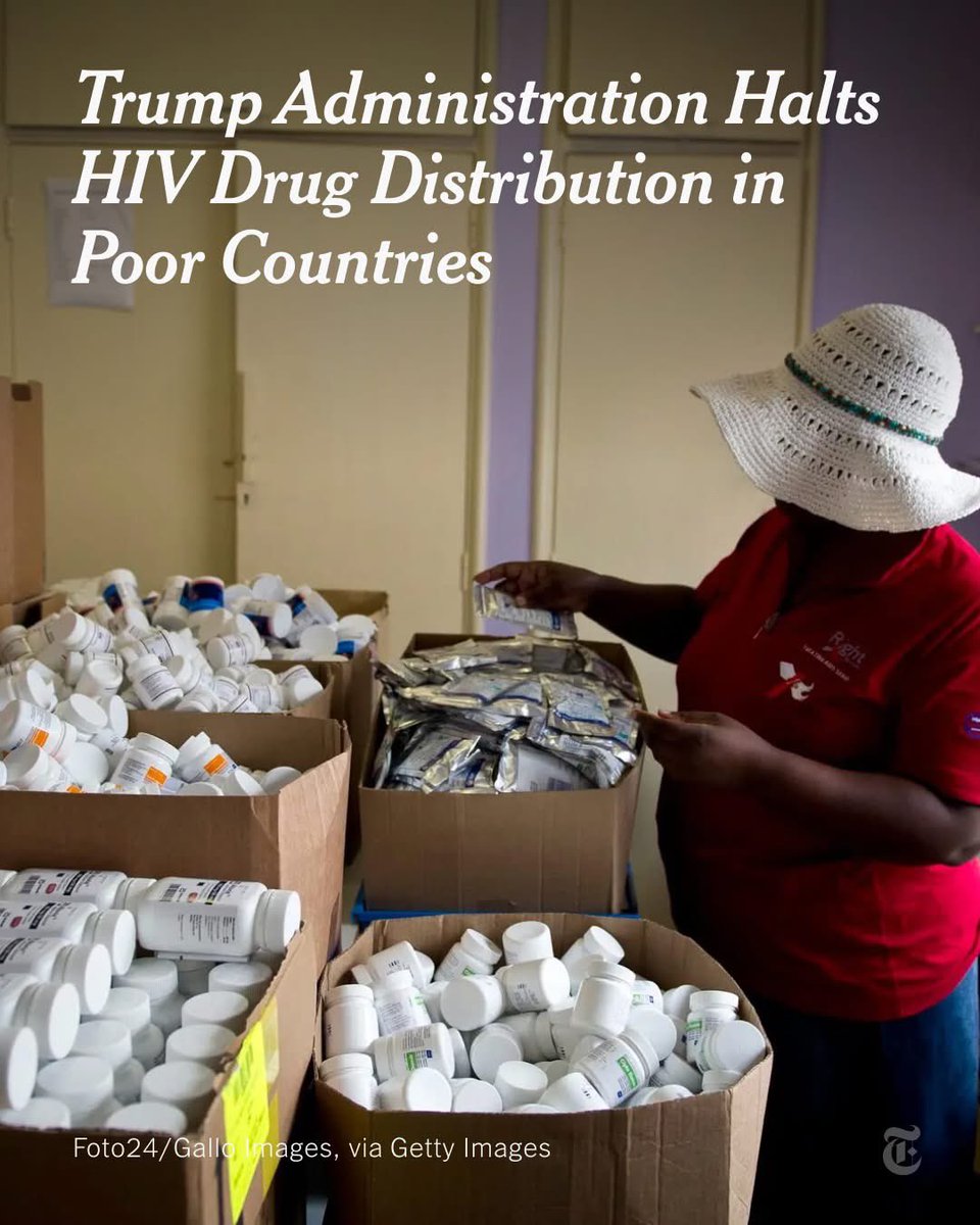 The Trump administration has instructed organisations in other countries to stop disbursing HIV medications purchased with U.S. aid, even if the drugs have already been obtained and are sitting in local clinics, reports the New York Times.

The Trump administration also ordered a