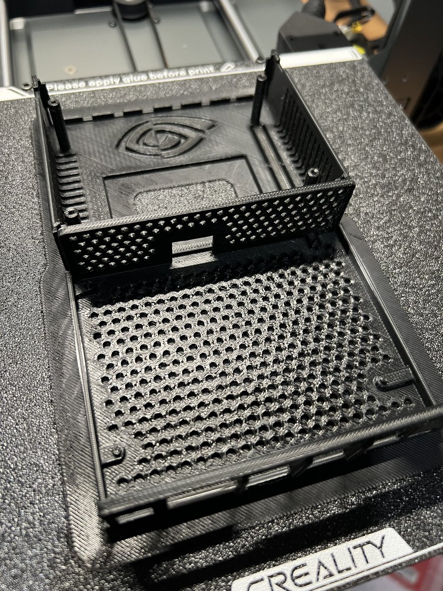 BFOSystems's tweet photo. Printing off some @nvidia Jetson enclosures for rapid prototyping. @Creality3dP @CrealityCloud #embeddedsystems #AI #ML #computervision #edgeAI https://t.co/uofudY0uUd