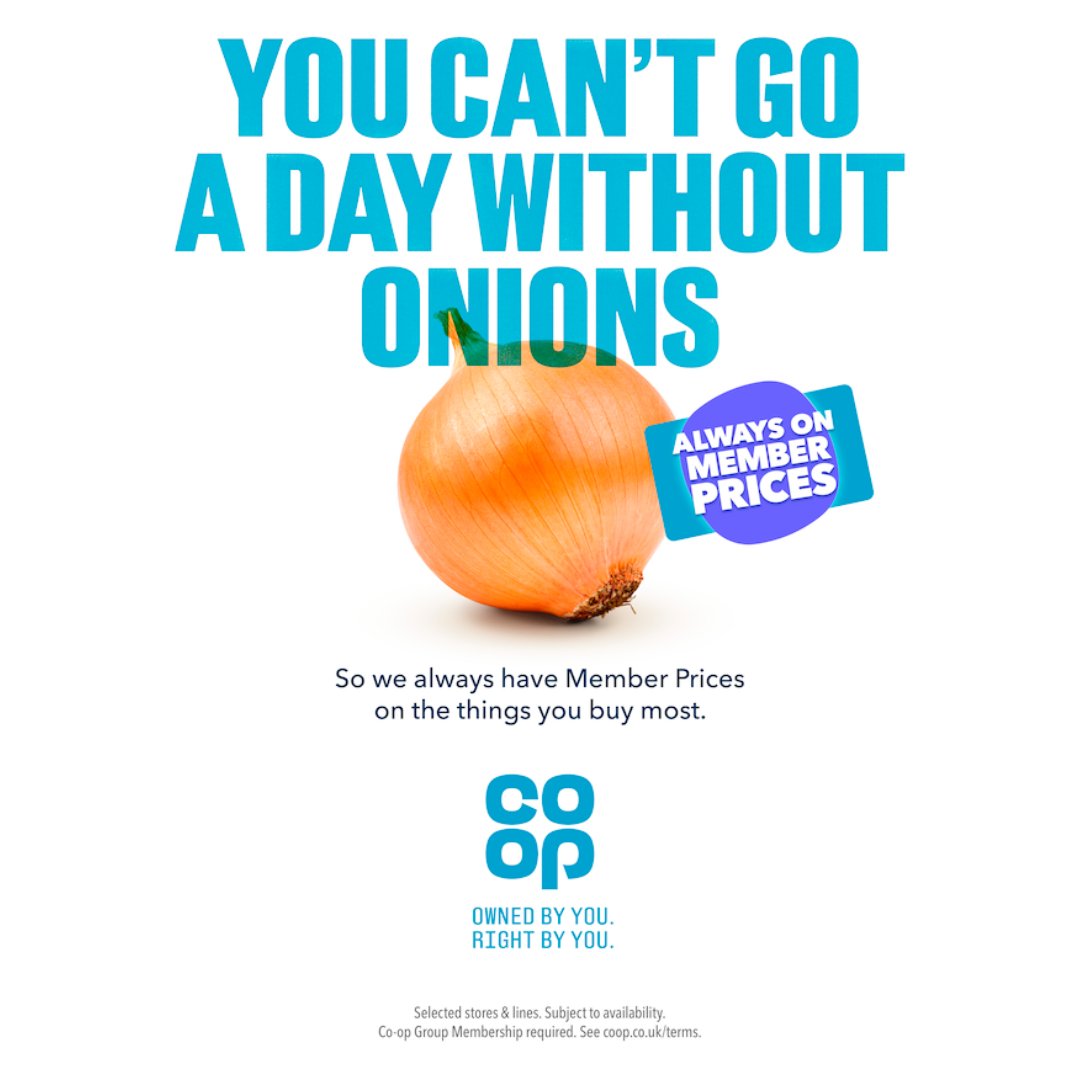 Love cooking with onions? Make sure you're a <a href="/coopuk/">Co-op</a> Member so you always get lower prices on the things you buy most! 🧅
Not yet a member? Sign up now 👉 coop.co.uk/membership?utm…