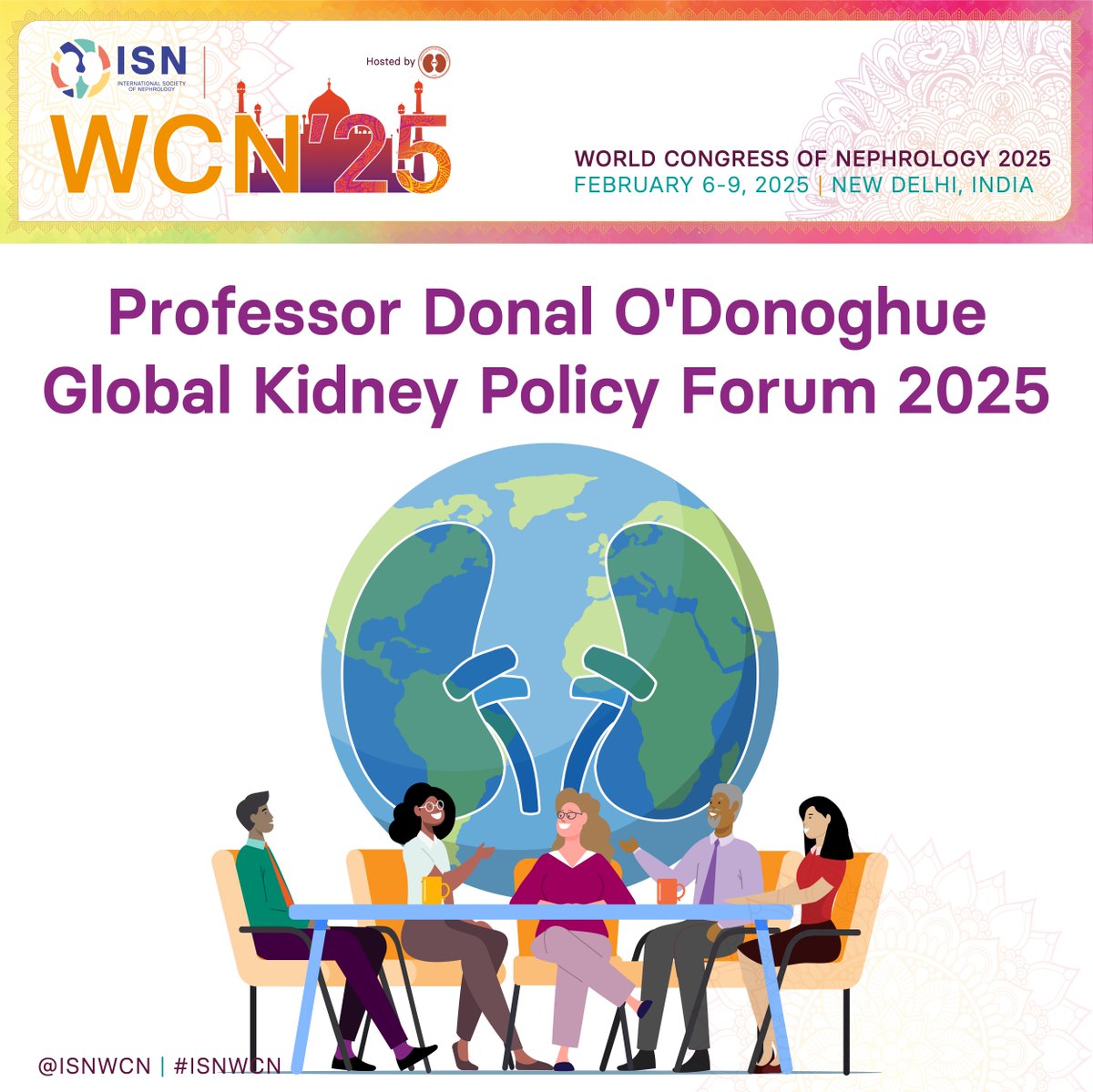 Int Society of Nephrology (@isnkidneycare) on Twitter photo Join us at the Professor Donal O'Donoghue Global Kidney Policy Forum 2025: Focus on Southeast Asia, held with #ISNWCN!
🗓️ February 6
⏲️ 2:15 p.m. - 4:15 p.m. IST
📍 Parijat Hall 201
Explore strategies for kidney health with decision-makers, <a href="/WHO/">World Health Organization (WHO)</a> reps, & experts. Join us at the Professor Donal O'Donoghue Global Kidney Policy Forum 2025: Focus on Southeast Asia, held with #ISNWCN!
🗓️ February 6
⏲️ 2:15 p.m. - 4:15 p.m. IST
📍 Parijat Hall 201
Explore strategies for kidney health with decision-makers, <a href="/WHO/">World Health Organization (WHO)</a> reps, & experts.