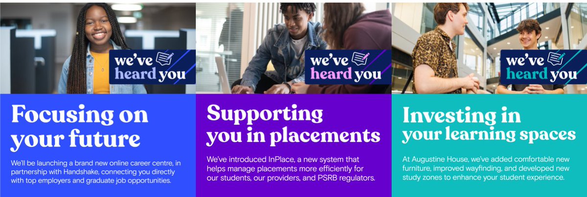The National Student Survey for our final year students is live! So, we are celebrating all the great things #CCCU Teams do in response to student feedback.

Find out how student voice is making a difference to the student experience ow.ly/8uYV50UcRX2