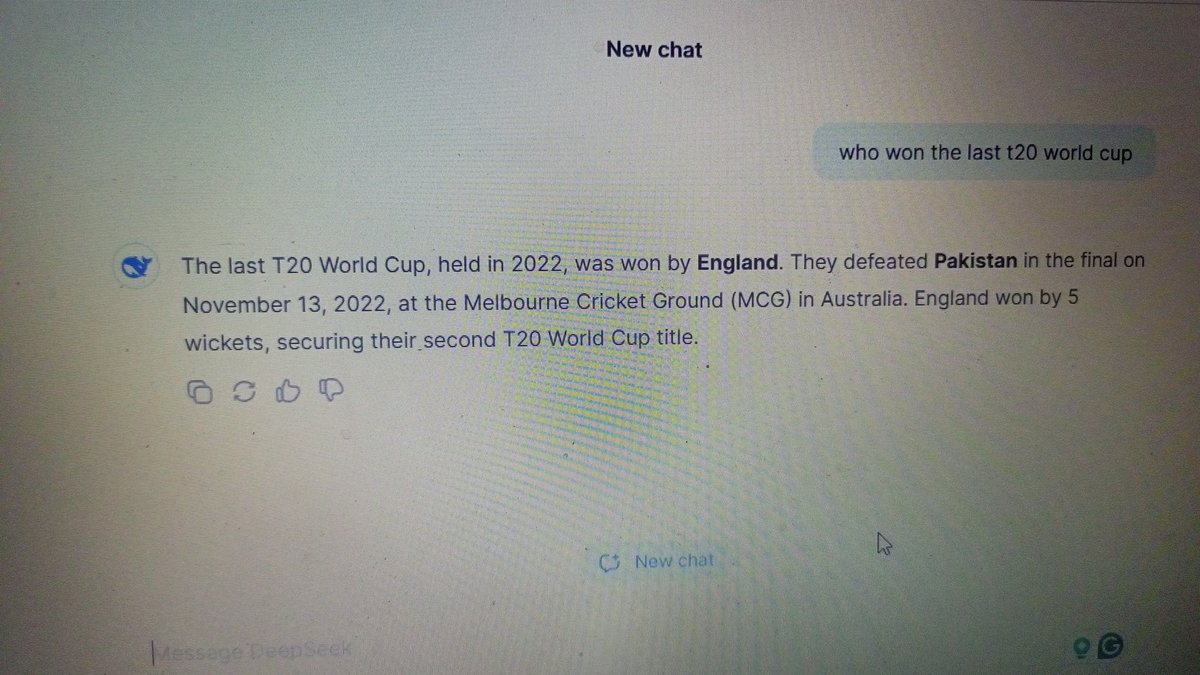 YojanaMesh's tweet photo. The worst ai ever #DeepSeek https://t.co/FiQ7rFoYPp