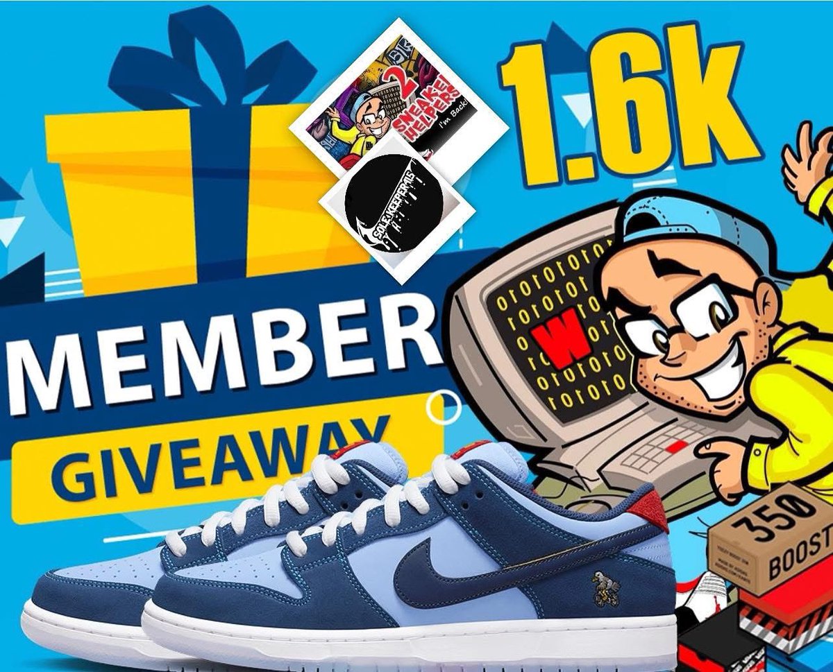 🎁 🎁 🎁 1.6k MEMBER DRIVE GIVEAWAY 🎁 🎁 🎁

We wanted to say THANK YOU for the support here at SNEAKER HELPERS by giving away a FREE pair of Nike SB DUNK LOW “WHY SO SAD”. It’s simple!! 👀 

Once SNEAKER HELPERS hits 1.6k MEMBERS we will SPIN the WHEEL to choose a winner!! 🥇