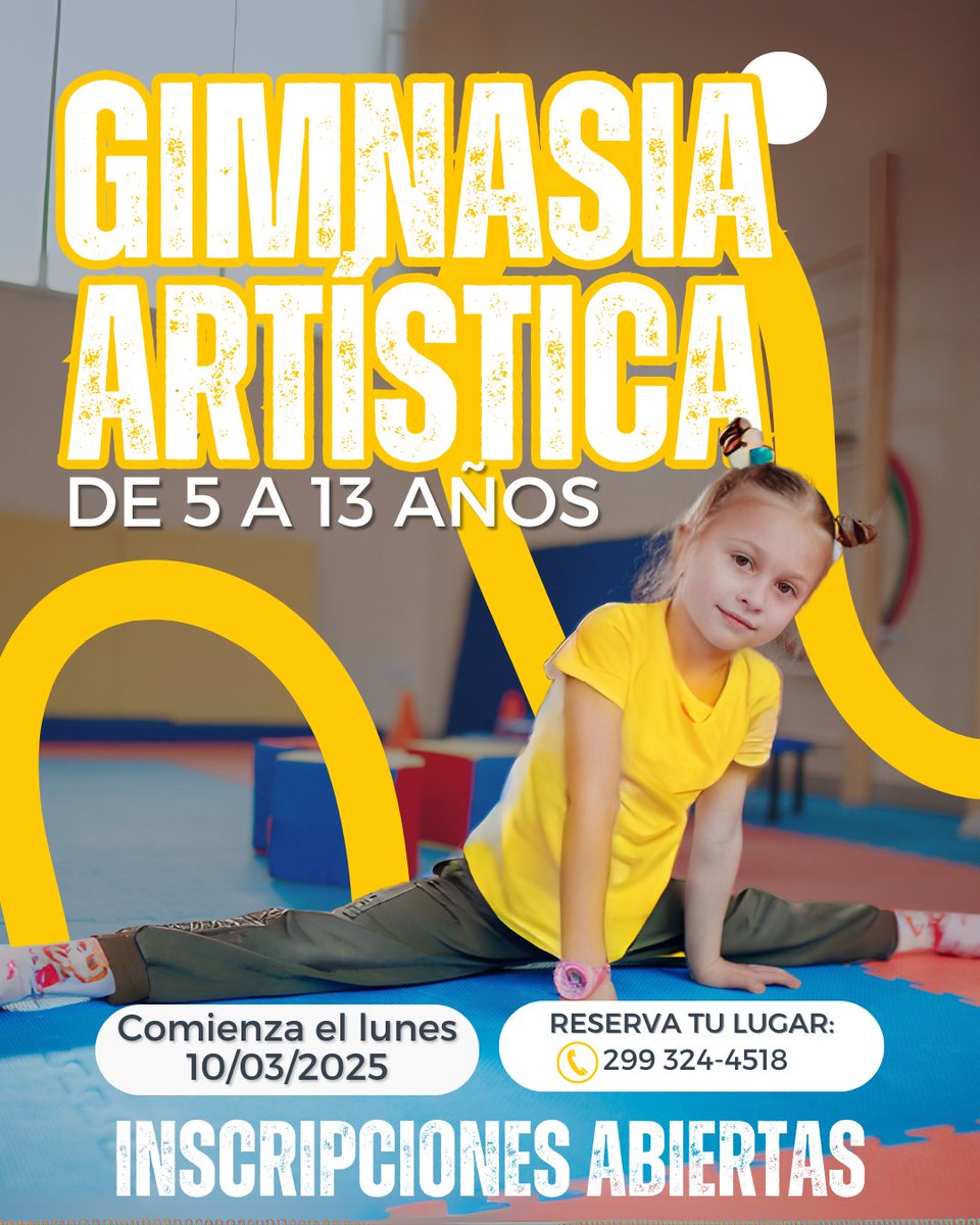 IfesDeportes's tweet photo. 🤸‍♀️¡La gimnasia artística llega a IFES! Sumá a tu hijo a un espacio lleno de movimiento y diversión.

📅 Inicio: 10 de marzo | Edades: de 5 a 13 años
📍 IFES Campus | 📞 +54 9 299 324-4518
¡Es el momento perfecto para que tu hijo dé sus primeros saltos en la gimnasia artística! 🌟 https://t.co/zSfAdSx4d6