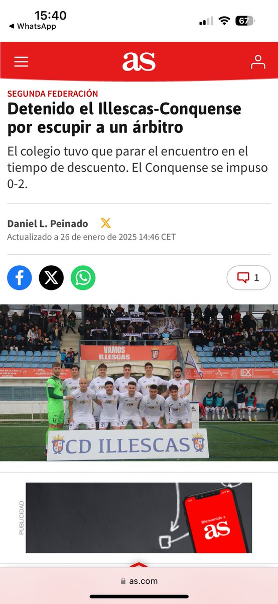 esto es una puta vergüenza, esto es reflejo de cómo va la sociedad hoy en día, en un partido el árbitro es el que manda y si no te gusta su decisión te jodes. Pasa lo mismo en institutos, que hay que ver como los alumnos contestan a los profesores, hay que tener mano dura