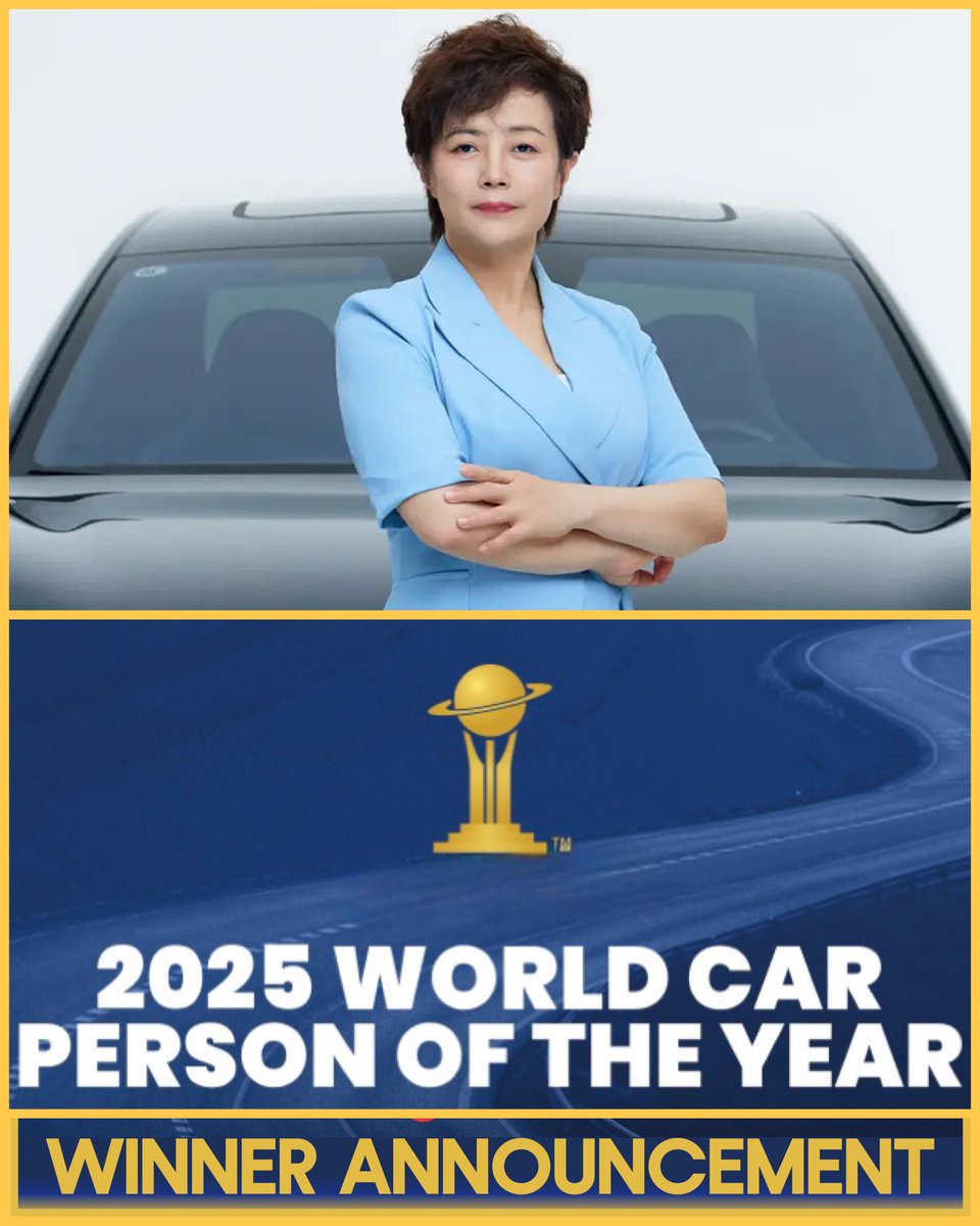 WorldCarAwards's tweet image. It is official. Our winner for the 2025 World Car Person of the Year is... Stella Li, Executive Vice President at BYD. Many congratulations from the World Car global jury! 

#WCOTY #WorldCarAwards #PersonOfTheYear #worldcarpersonoftheyear #StellaLi #BYD