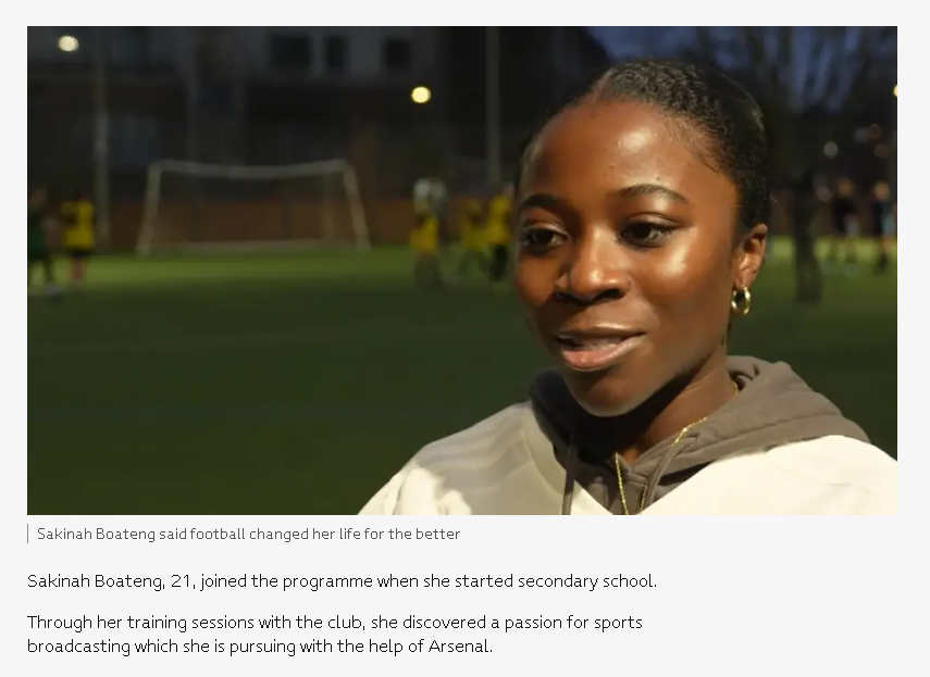 La Sainte Union (@lasainteunion) on Twitter photo Yet another alumna to be proud of! Sakinah spoke to <a href="/BBCNews/">BBC News (UK)</a> about her successful involvement with the <a href="/AFCCommunity/">Arsenal Community</a> programme:
bbc.co.uk/news/articles/ā¦
#BrightWomen #BoldFutures
<a href="/Arsenal/">Arsenal</a> Yet another alumna to be proud of! Sakinah spoke to <a href="/BBCNews/">BBC News (UK)</a> about her successful involvement with the <a href="/AFCCommunity/">Arsenal Community</a> programme:
bbc.co.uk/news/articles/ā¦
#BrightWomen #BoldFutures
<a href="/Arsenal/">Arsenal</a>