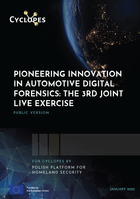 Read our latest report from the 3rd Joint Live Exercise: Pioneering Innovation in #Automotive #DigitalForensics
cyclopes-project.eu/news/report-pi… 
#cybercrime #Lawenforcement