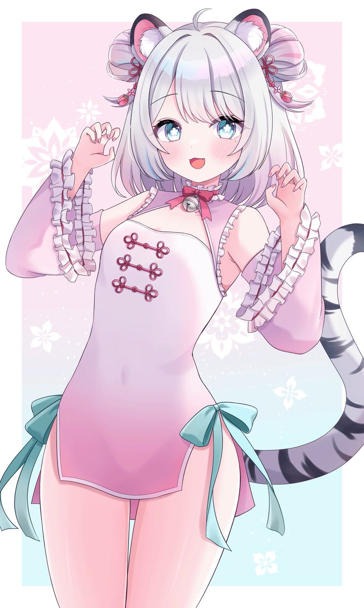 HimekoKumi's tweet photo. rawr! 新年快乐！
posting a little early~ kumi is here to wish everyone a very happy lunar new year! 🐾

🎨: @/rimekooo
—
#DrawKumi #LunarNewYear #Vtuber https://t.co/v9P0pfSLkS