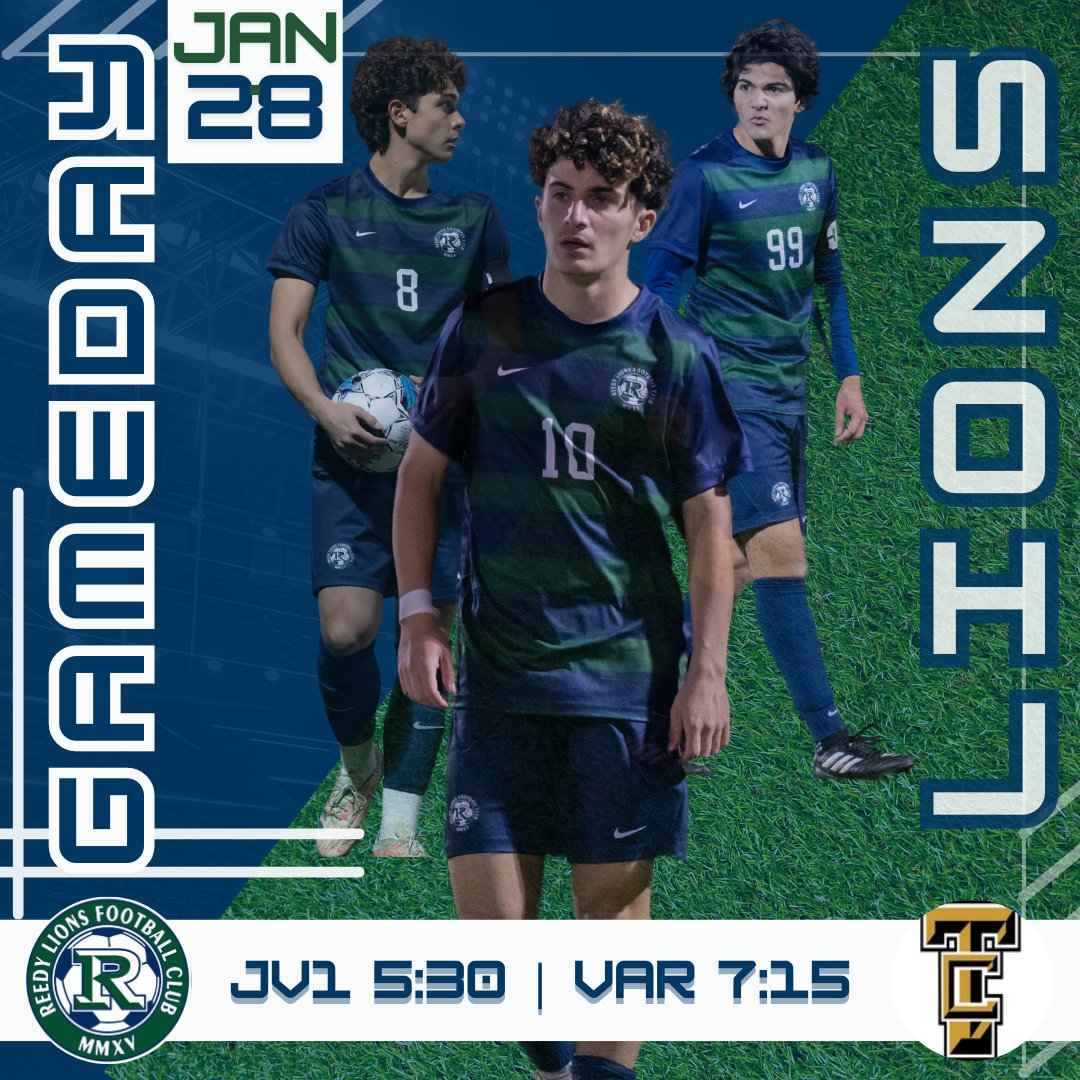 Reedy Men's Soccer (@reedysoccer) on Twitter photo Here we go for game #3️⃣ in district 12-5A
<a href="/ReedySoccer/">Reedy Men's Soccer</a> takes on <a href="/CougarFutbol/">Cougar Soccer</a>
🆚 <a href="/CougarFutbol/">Cougar Soccer</a>
⏰ JV1 5:30 | Var 7:15
🏟️ <a href="/ReedySoccer/">Reedy Men's Soccer</a>
🎟 tickets.friscoisd.org Here we go for game #3️⃣ in district 12-5A
<a href="/ReedySoccer/">Reedy Men's Soccer</a> takes on <a href="/CougarFutbol/">Cougar Soccer</a>
🆚 <a href="/CougarFutbol/">Cougar Soccer</a>
⏰ JV1 5:30 | Var 7:15
🏟️ <a href="/ReedySoccer/">Reedy Men's Soccer</a>
🎟 tickets.friscoisd.org