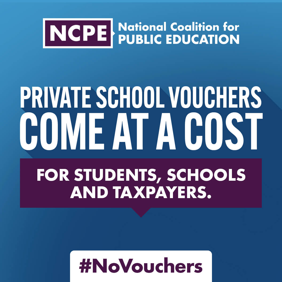 #SchoolChoice doesn’t work for rural communities. Rural students and their families depend on public education, yet private school vouchers drain taxpayer money from them. Oppose a national voucher program at novouchers.org #SchoolChoiceWeek