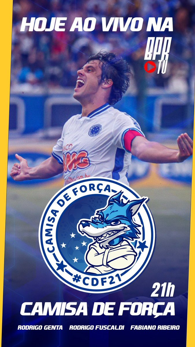 Hoje, começa o CAMISA DE FORÇA! Vai ser bom demais! Toda noite, a partir das 21h, sempre com <a href="/rodrigogenta/">Rodrigo</a>, <a href="/rodrigofuscaldi/">Rodrigo Fuscaldi</a> e Fabiano Ribeiro! 

No programa de estreia, o ídolo Fabrício vai marcar presença! 

Não perca!! Prêmios, notícias, bom e humor e muito CRUZEIRO!