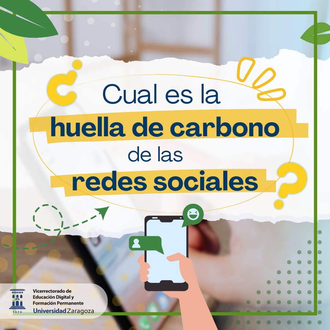 🌐💻Descubre cómo nuestras acciones en las redes sociales impactan en el medio ambiente y pequeños cambios que podemos hacer para reducir nuestra marca ecológica.

#unizareduca #unizaresdigital #unizarteforma #ecologiadigital <a href="/unizar/">Universidad Zaragoza</a> <a href="/OficinaVerdeUZ/">Oficina Verde UNIZAR</a>