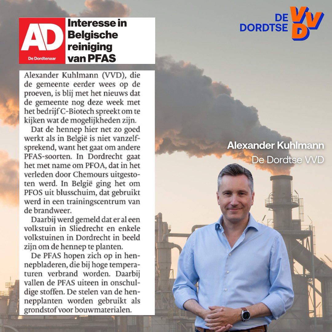 PFAS vervuilt onze bodem en dat is een groot probleem. 

Daarom is het geweldig dat er wordt gekeken naar locaties voor proefvelden met hennepplanten om dit aan te pakken. We mogen geen enkele kans laten liggen om dit probleem op te lossen! 🌱