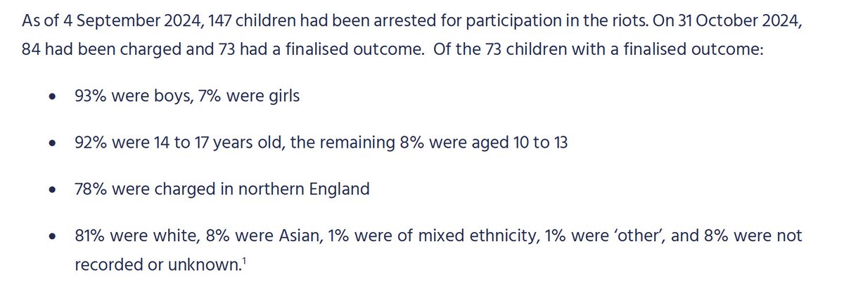 Children’s involvement in the 2024 riots