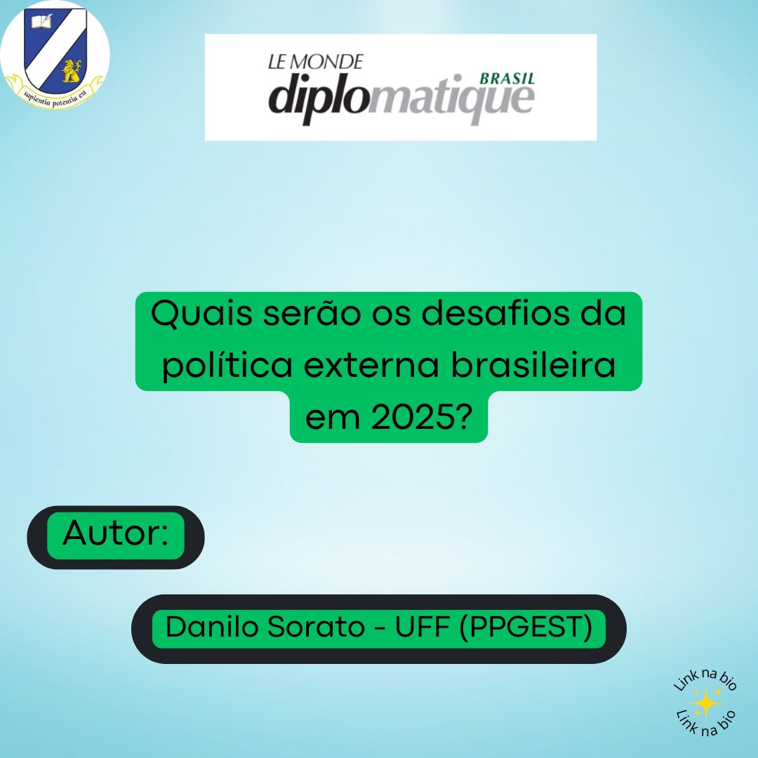 StudiesUff's tweet photo. 📚✨ Dica de Leitura 📚✨

 1. Anticomunismo na Política Externa Brasileira
 Leia aqui: https://t.co/HRa0gmvJL9 

 2. Quais serão os desafios da política externa brasileira em 2025?
 Leia aqui: https://t.co/xyuXMNzBnk 

#PPGEST #ConjunturaAustral #LeMondeDiplomatique #UFF https://t.co/OCmZYtVFNQ