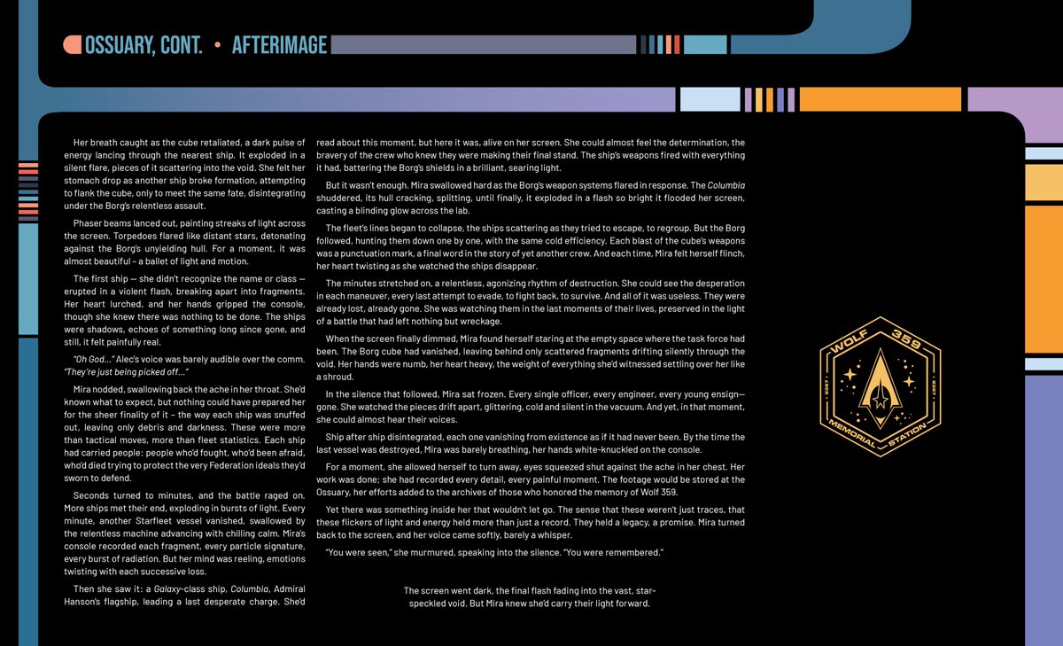 For todays #FightingshipsofWolf359 I felt like sharing something a little different (and with it being Lunar New Year <a href="/_Pundus_/">Pundus 🐼 (pundus.art on bsky)</a>  was busy with family so I had no art!) so here is one we made earlier, with amazing art by <a href="/ScorpionDesign_/">Scorp (They/Them) ➡️ BSky</a> 
The Ossuary