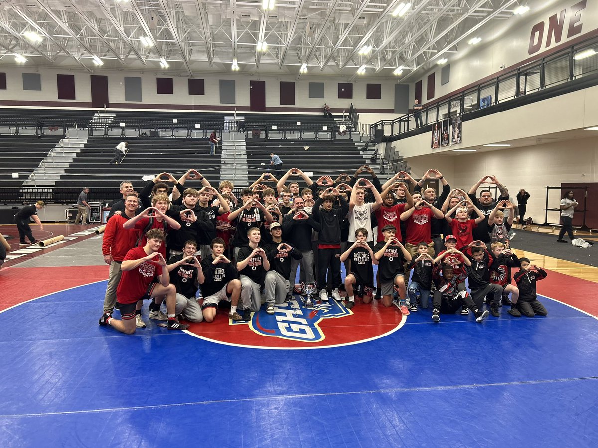 The TRIFECTA is complete. Elementary, Middle School, HS state dual champs. #buyinorgetout