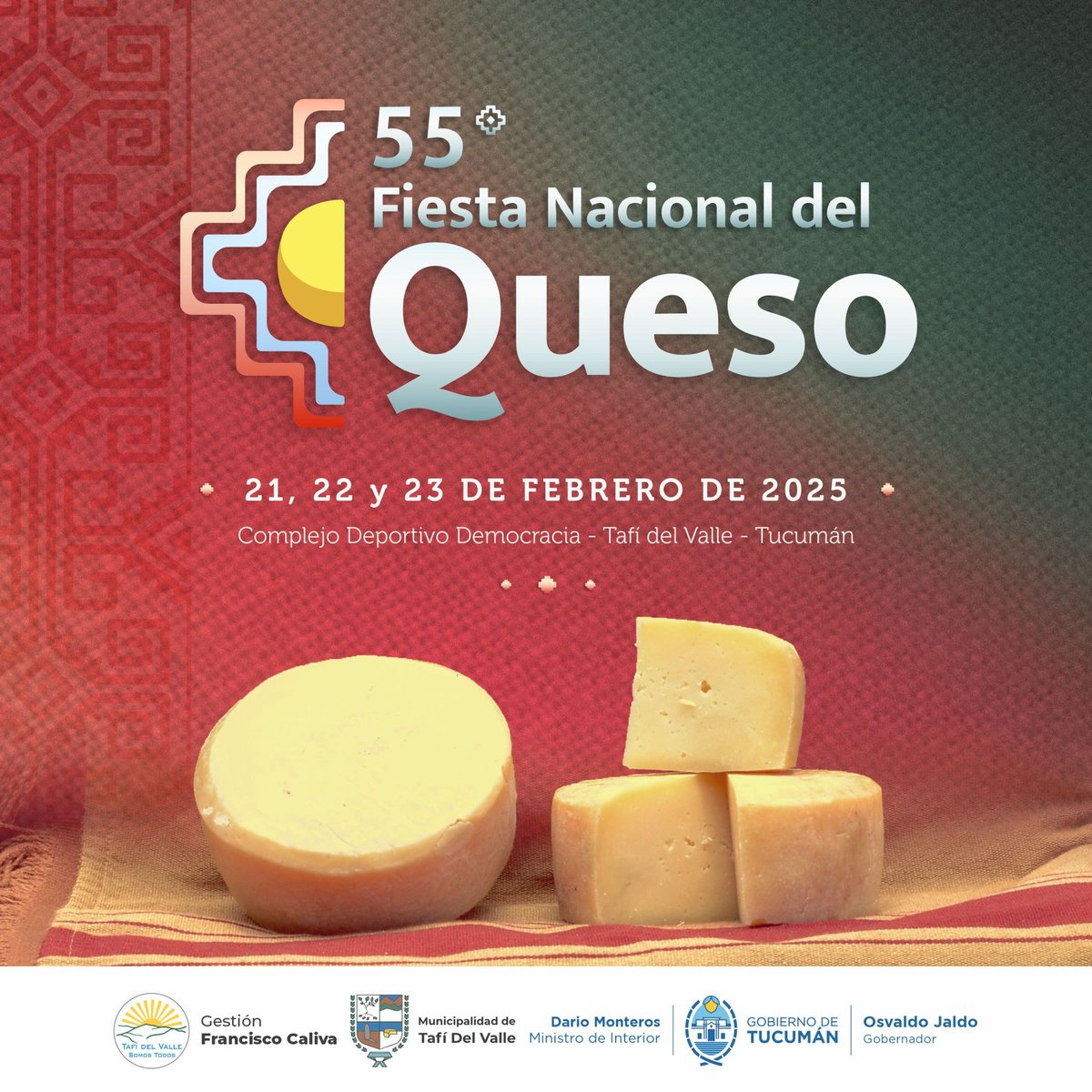 55ª Fiesta Nacional del Queso 2025
La programación día por día. Desde el 21 al 23 de febrero de 2025, en el Complejo Democracia
tafidelvalle.com/fiesta-naciona…
#argentina2025 #temporada2050 #quesos