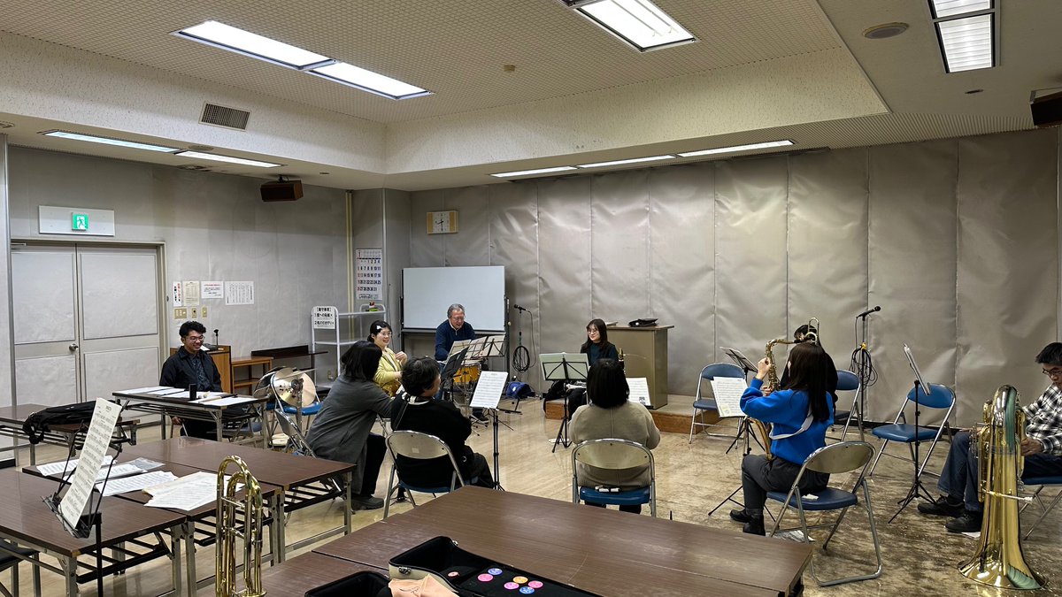 odatewind's tweet photo. 今年も開催されます上川沿公民館の春をよぶ音楽祭
2月16日(日)12時から上川沿公民館講堂で9団体が出演します。大館ウインドアンサンブルは大館国際情報学院のみなさんと一緒にポップスや歌謡曲などを演奏します。ぜひお越しください♪ https://t.co/e5N1xw0mNV
