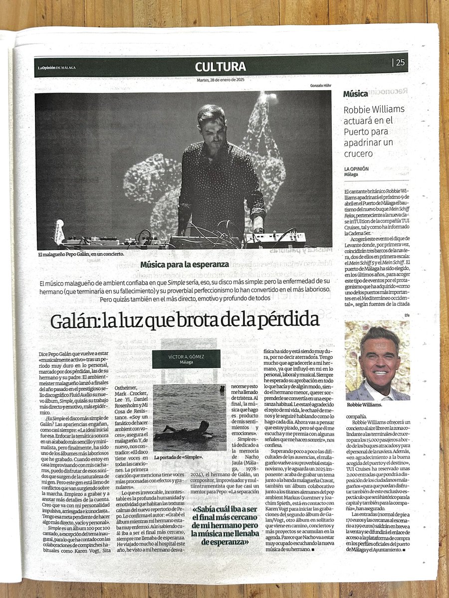 Me entrevistaron del periódico <a href="/Opinion_Cultura/">La Opinión Cultura</a> 
Muchas Gracias <a href="/VictorAGom/">Víctor Aguilar Gómez</a> 🙏