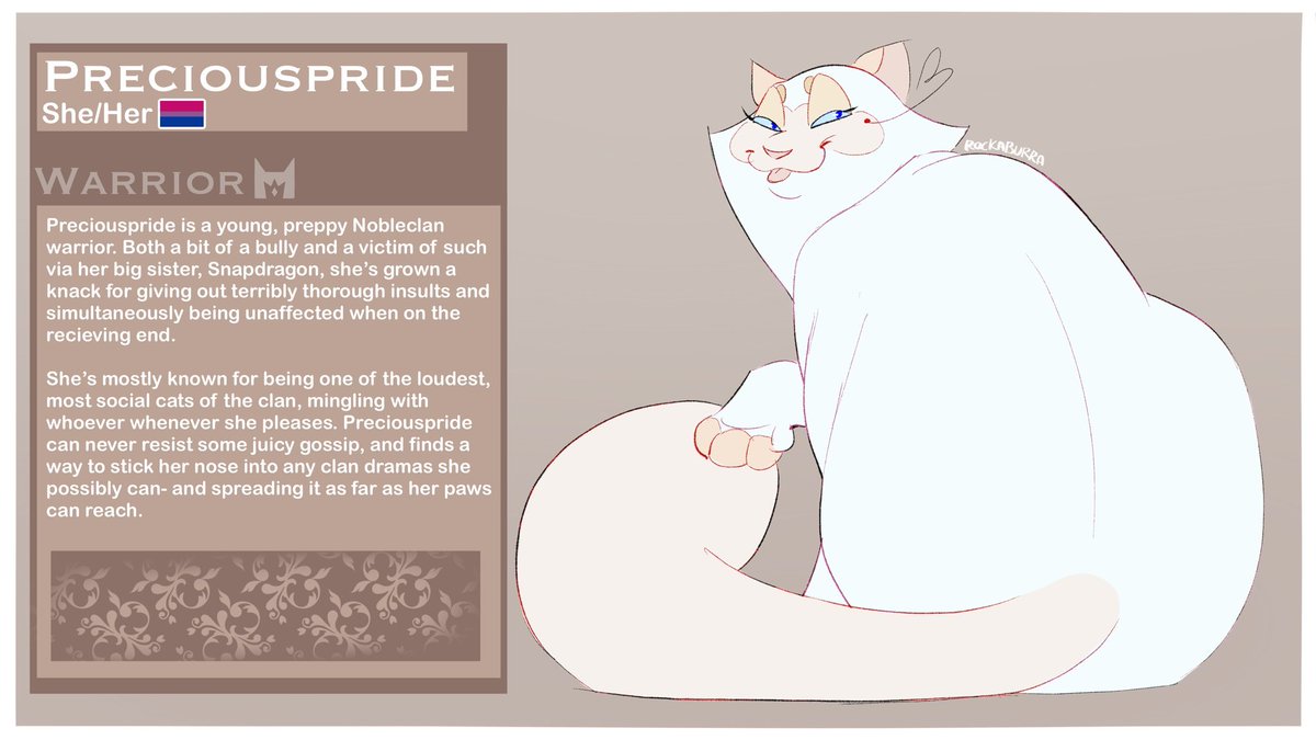 Tonight’s kitty is Snapdragon’s little (but no less mean) sister!! #warriorcats #warriorsoc