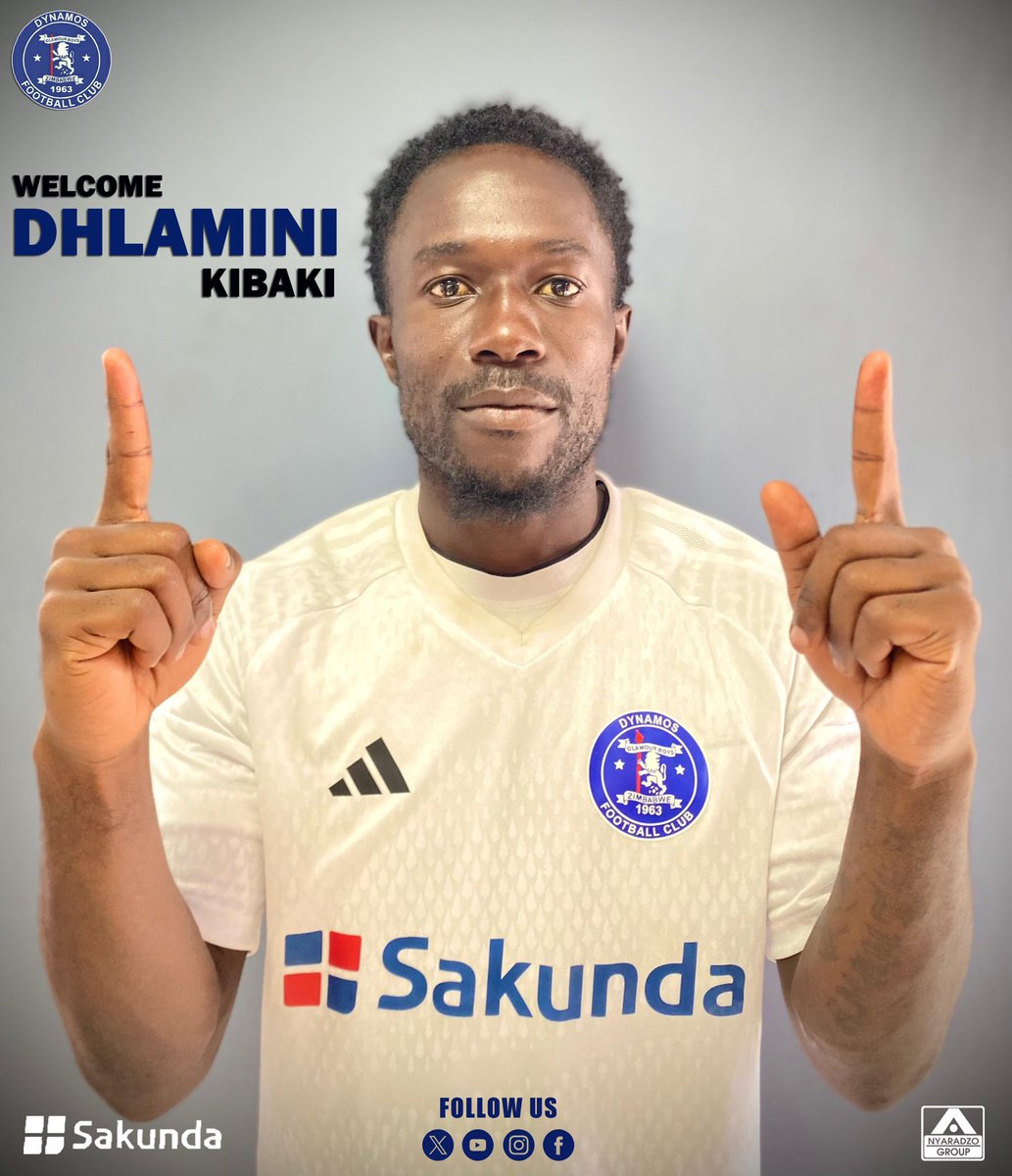 Kibaki Dhlamini signs for DeMbare ✍️

Dynamos FC is delighted to announce the signing of midfielder Kibaki Dhlamini from Yadah FC. 

The 25-year-old signed a two-year contract with the Glamour Boys until December 2026.

#DeMbare #GlamourBoys #KibakiIsHere