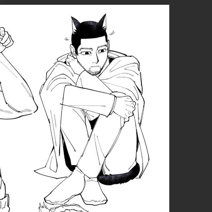 ね/この日に向けて描いてるんだけど、この尾が可愛くてニヤニヤしてしまう(自画自賛) 