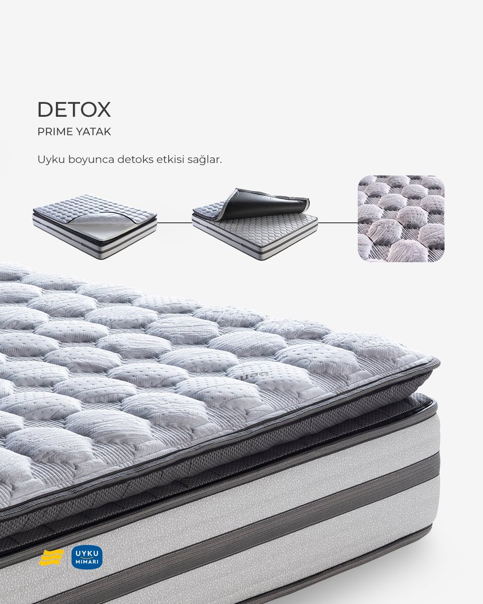 istikbalyatak_'s tweet photo. Hayatın temposu içerisinde uyku, bir detoks fırsatıdır. Detox Prime Yatak, yenilikçi Bentonite teknolojisi ile sizi toksinlerden arınmış bir uykuya davet eder, detoks etkisi sağlar. 💤
#İstikbal #İstikbalYatak #DetoxPrime #Yatak #YaylıYatak https://t.co/YGlgUTBCEW