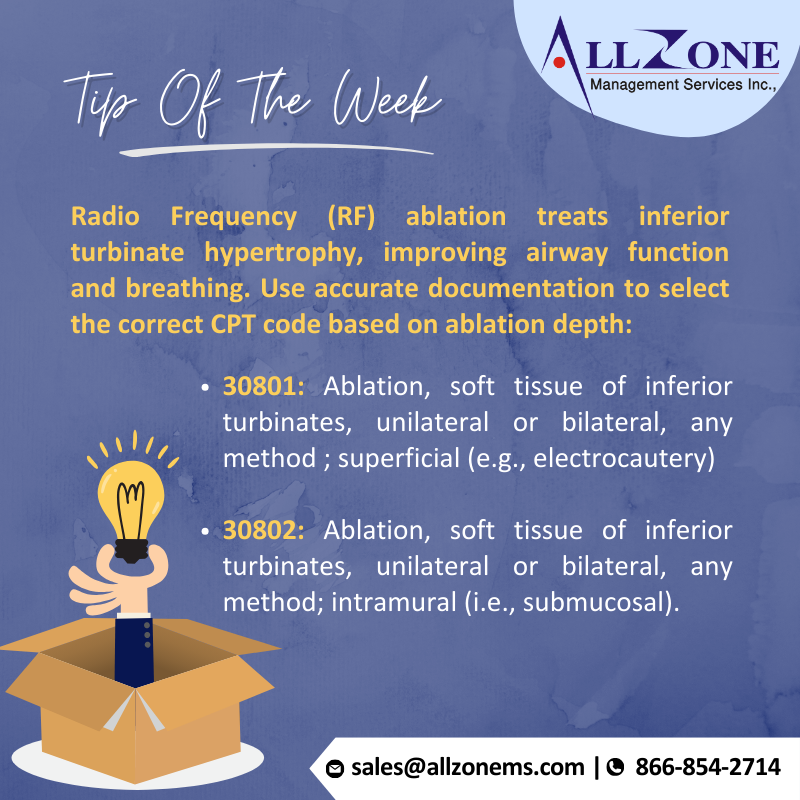 Allzone_Online's tweet photo. Stay ahead with the newest insights in #MedicalCoding!
Enhance your skills and optimize your workflow with this week’s #CodingTips
#Allzonems #allzonemanagementservices #ICD10 #CPT #medicalcoders #healthcare #codingtips #facts #codingupdates #tipoftheweek #tuesdaytip https://t.co/4aaGWJmw20