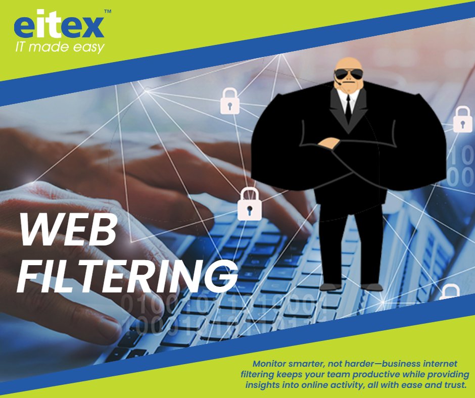 EitexUK's tweet image. Take control of your team&apos;s internet usage with smart business #webfiltering! Boost productivity, safeguard your network, and gain actionable insights without micromanaging. 💻🔒 Read more... eitex.co.uk/microsoft-365/…