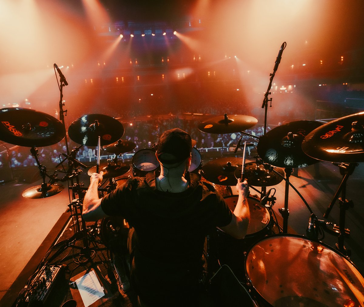 PaisteNation's tweet photo. Paiste Artist Jason Bowld is currently on tour in Europe with Bullet for My Valentine.

Here is his brand new cymbal setup.

Check out Jason's Artist Profile:
▶ https://t.co/Khd2B5t5dR

@bfmvofficial #paiste #paistecymbals #cymbals #bulletformyvalentine #bfmv #jasonbowld https://t.co/aCJLQ5mdpu