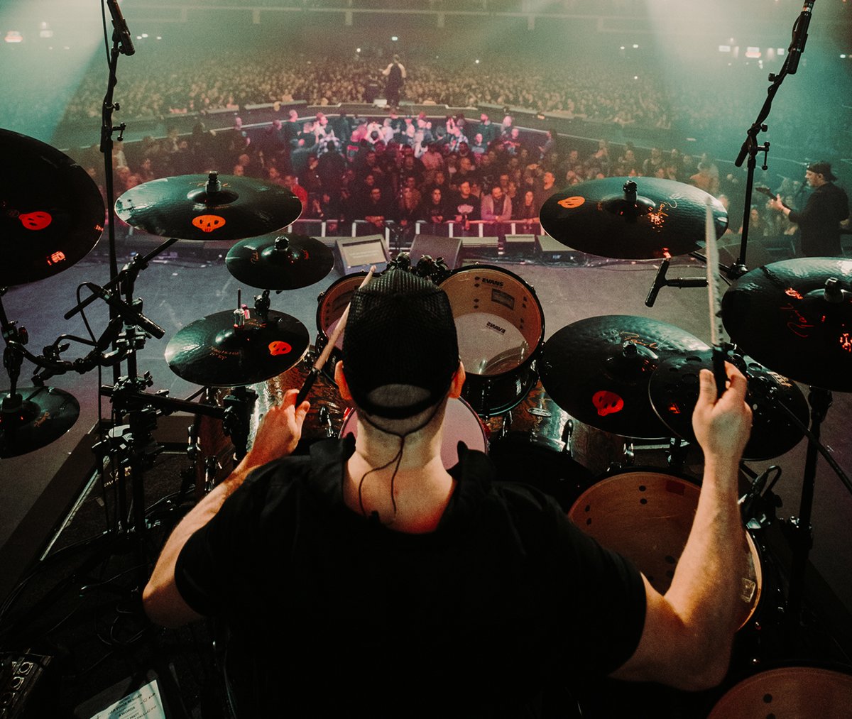 PaisteNation's tweet photo. Paiste Artist Jason Bowld is currently on tour in Europe with Bullet for My Valentine.

Here is his brand new cymbal setup.

Check out Jason's Artist Profile:
▶ https://t.co/Khd2B5t5dR

@bfmvofficial #paiste #paistecymbals #cymbals #bulletformyvalentine #bfmv #jasonbowld https://t.co/aCJLQ5mdpu