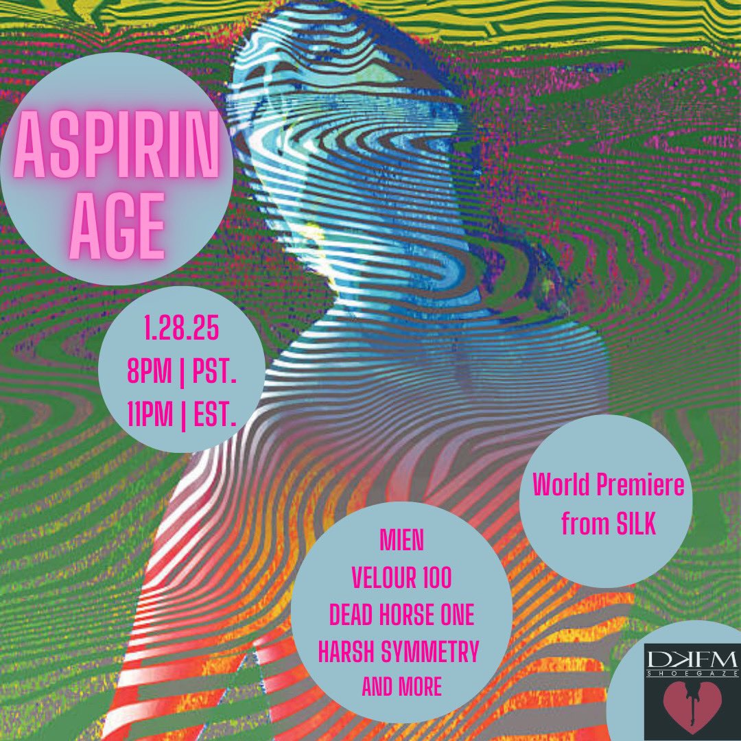 s_i_l_k_b_a_n_d's tweet photo. Very excited to announce the world premiere of ‘Faze’ on @aspirinage tonight on DKFM!! Thanks to @aspirinage for the support!
Tune in tonight to hear it for the first time!
‘Faze’ is out this Friday.
#silk #faze #shoegaze #shoegazers #shoegaze #shoegazing #heavygaze #premiere https://t.co/HOAELUw2qb