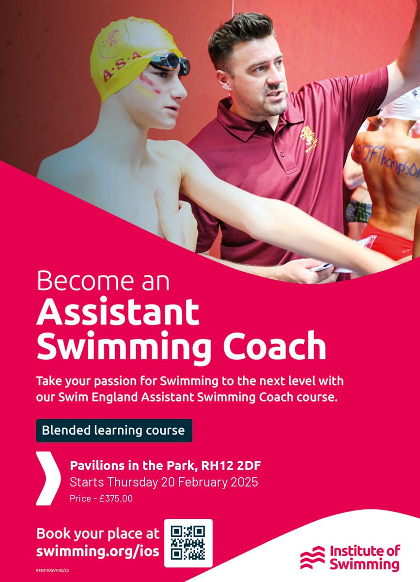 Places still available ; swimming.org/ios/course/122…