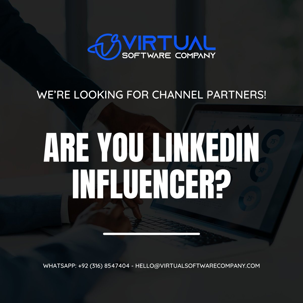 VirtualSoftComp's tweet image. 💼 Let’s Build Success, LinkedIn Influencers

We’re looking for LinkedIn influencers to join us as channel partners and drive growth together. Let’s achieve more🌟

#InfluencersOnLinkedIn #BusinessCollaboration #VirtualSoftwareCompany #MohsinFiaz