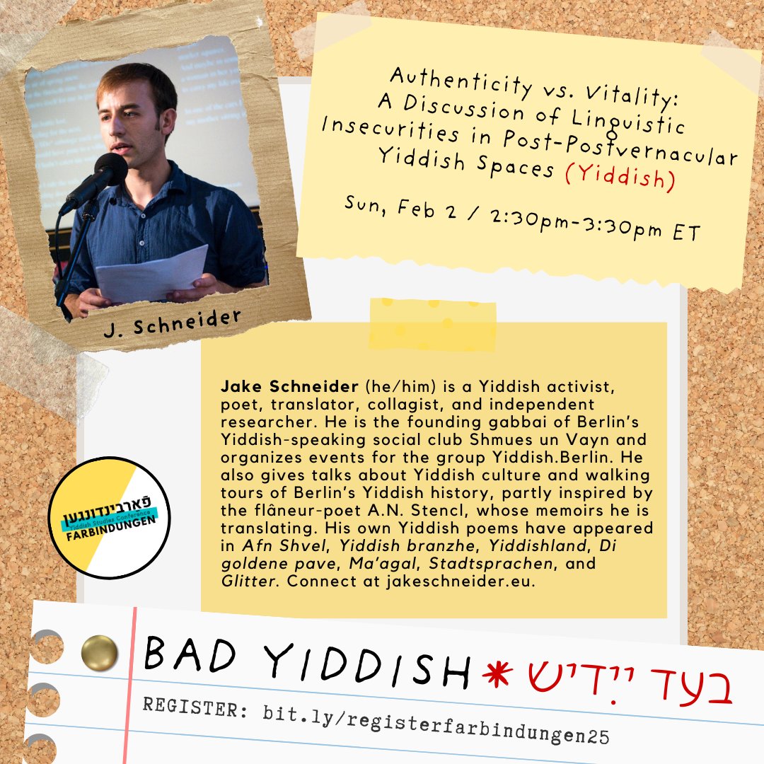 Farbindungen Yiddish Studies Conference tweet media