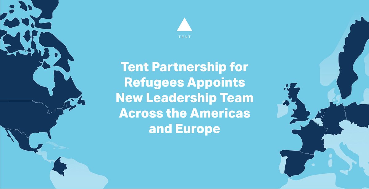 We’re pleased to announce the appointment of a new leadership team at <a href="/TentOrg/">Tent Partnership for Refugees</a>  – including new VPs of the Americas, Europe, and Global Communications &amp; Marketing. 

These individuals are collectively poised to help drive the next stage of our growth and impact across the