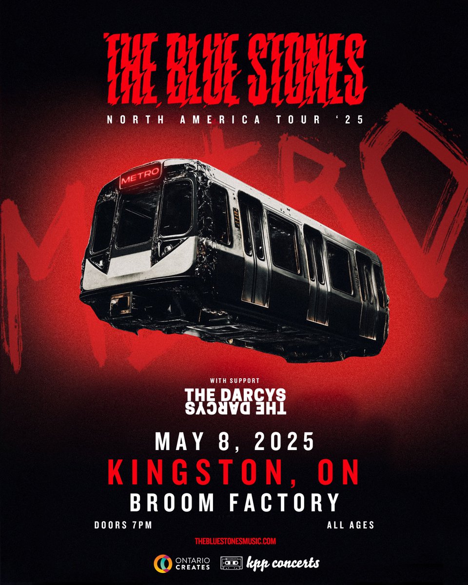 JUST ANNOUNCED! Canadian blues/rock duo THE BLUE STONES bring their Metro North America ‘25 tour to the Broom Factory on May 8, with support from THE DARCYS. 

Tix on sale Friday at 10AM
🎟 shorturl.at/WVWzz