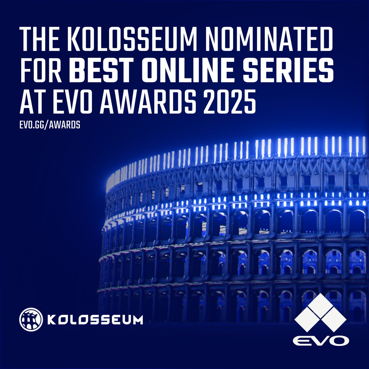 The Kolosseum has been nominated for Best Online Series at <a href="/Evo/">Evo</a> Awards! We are honored to be part of this amazing community. Congratulations to our fellow nominees. Vote The Kolosseum for Best Online Series! Vote here: evo.gg/awards/