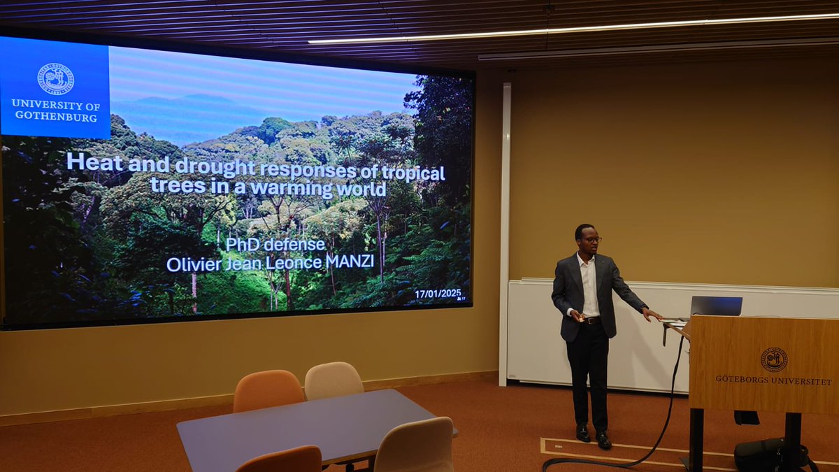Rwanda TREE (@rwanda_tree) on Twitter photo Introducing the new doctor from <a href="/Rwanda_TREE/">Rwanda TREE</a>, Dr. Olivier Jean Leonce Manzi, who successfully defended his PhD thesis" Heat and drought responses of tropical trees in a warming world". His thesis can be accessed at hdl.handle.net/2077/84468 Congratulations, <a href="/OlivierJLManzi/">Olivier Jean Leonce Manzi, PhD</a>! 🎉🌿 Introducing the new doctor from <a href="/Rwanda_TREE/">Rwanda TREE</a>, Dr. Olivier Jean Leonce Manzi, who successfully defended his PhD thesis" Heat and drought responses of tropical trees in a warming world". His thesis can be accessed at hdl.handle.net/2077/84468 Congratulations, <a href="/OlivierJLManzi/">Olivier Jean Leonce Manzi, PhD</a>! 🎉🌿