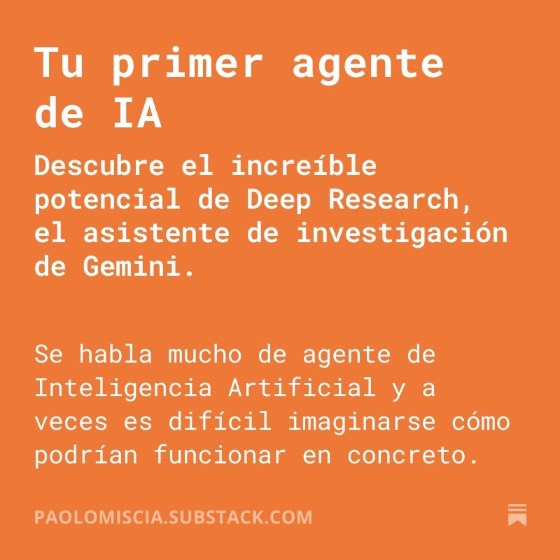 PaoloMiscia's tweet image. Vale la pena
probar Deep Research
porque funciona
y porque muestra
el camino

paolomiscia.substack.com