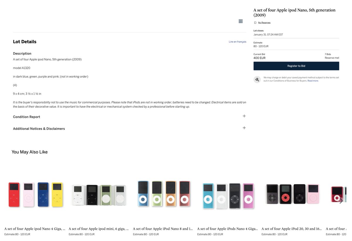 karl lagerfeld's iPods lined up for execution