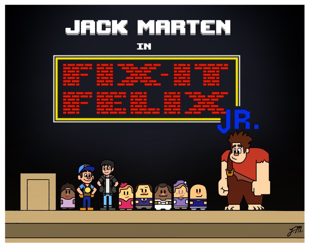 JManTheAngel2's tweet photo. Jack Marten in Fix it Felix Jr. of Wreck-It Ralph.

.

#disney #wreckitralph #wreckitralph2 #fixitfelixjr #fixitfelix #arcade #arcadeart #crossover #jmantheangel #disneyanimation #waltdisney #fanart https://t.co/lQH2lkmTZx